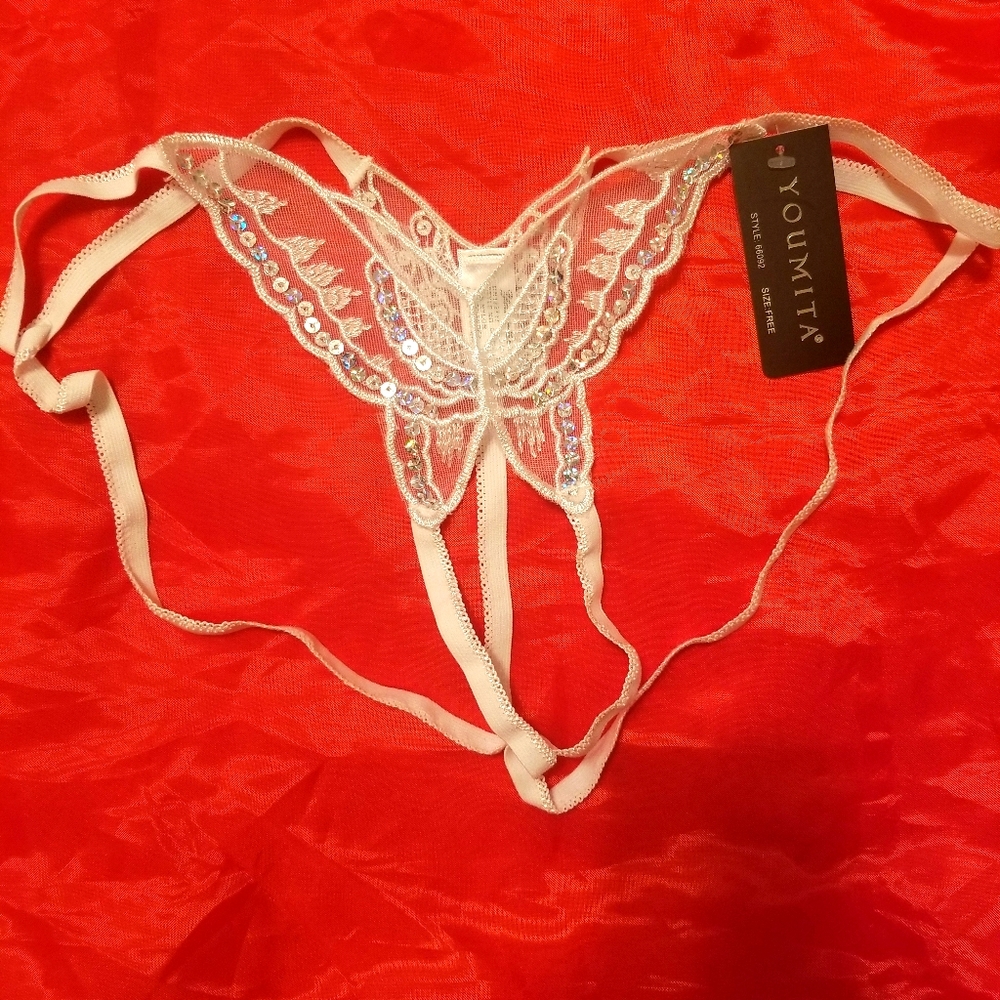 Butterfly panties crotchless
